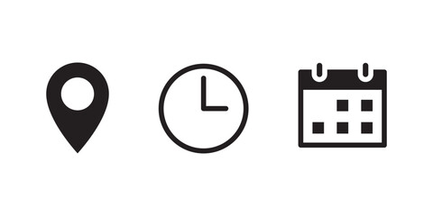 location, place and time icon