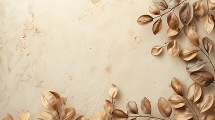 Rustic Wooden Frame With Earthy Tones and Neutral Background for Eco Friendly Designs and Branding