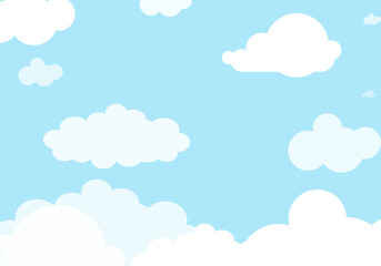 Cloud and Sky background, pastel paper cut design vector