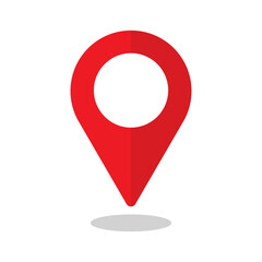 Vector location icons on a white background.