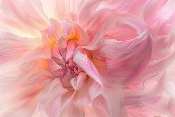 Ethereal Pink Flower Close Up Soft Petals with Delicate Lighting in Pastel Hues