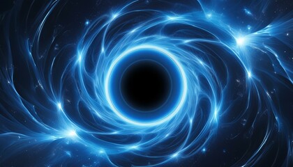 A blue energy vortex or forming black hole.