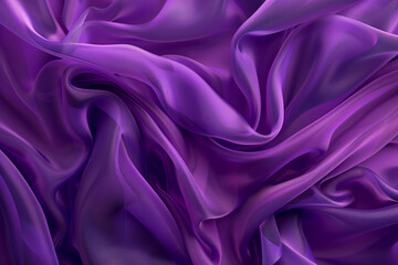 Obraz premium Elegant purple silk fabric texture abstract, silky waves. Smooth textile background, elegance luxurious design