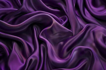 Obraz premium Elegant silk fabric purple texture abstract, silky waves. Smooth textile background, elegance luxurious design