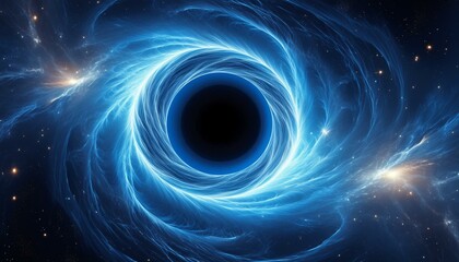 A blue energy vortex or forming black hole.