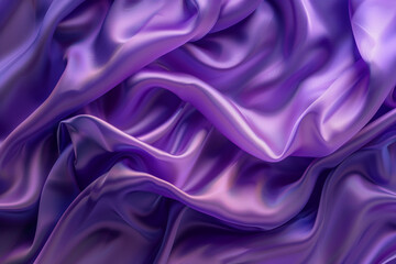Obraz premium Elegant purple silk fabric texture abstract, silky waves. Smooth textile background, elegance luxurious design