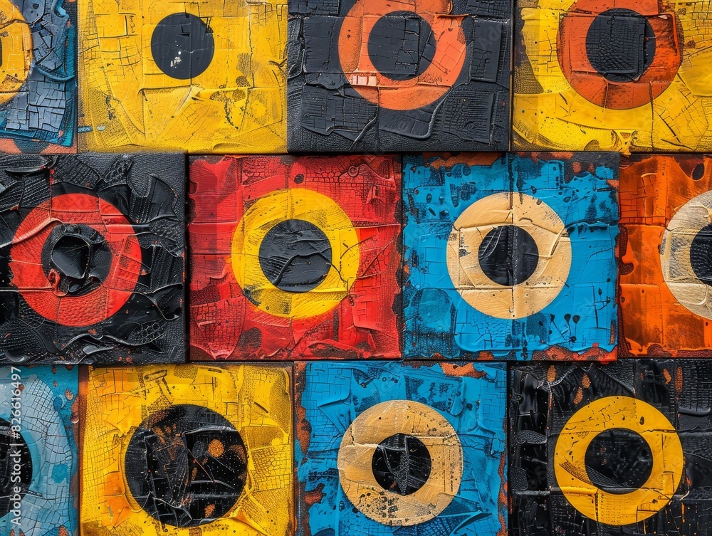 Poster on the first day of summer, vibrant shapes and intricate abstract patterns filled the air with creat