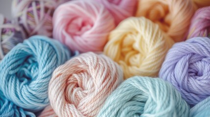 Soft Pastel colored Yarn for Knitting
