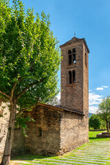 San Martin de la Cortinada church (Pueblo Cortinada) town of Andorra, belonging to the parish of Ordino.
