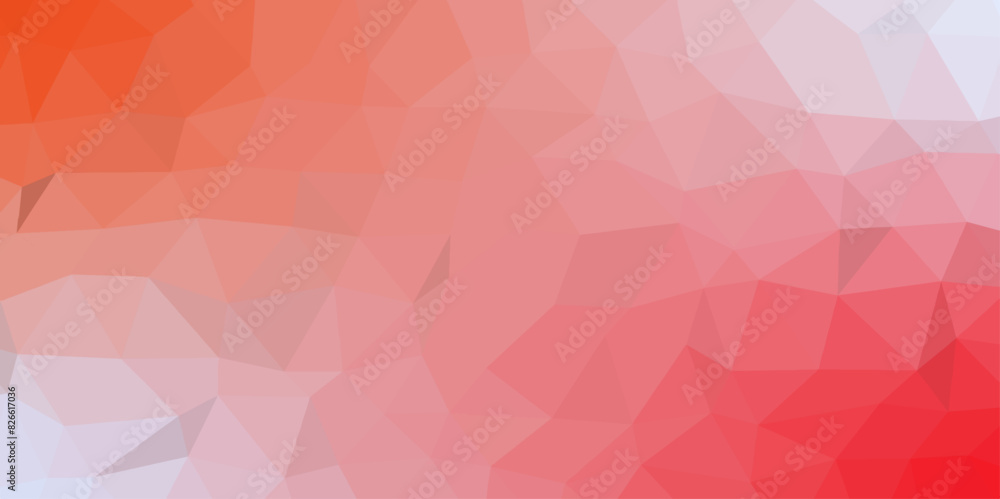 Poster abstract triangular light orange vector shining template. vector polygon geometrical crystal, design