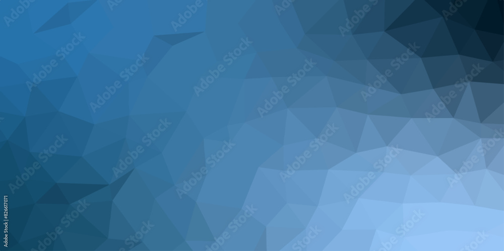 Poster abstract triangular light blue vector shining template. vector polygon geometrical crystal, design, 