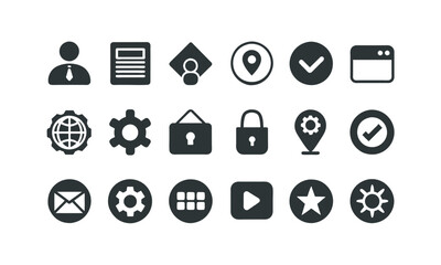 set of icons for web design