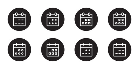 Set of vector date icons