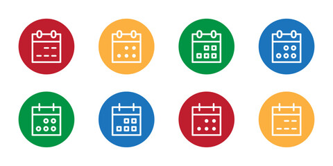 Set of vector date icons