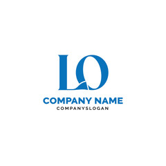 Letter LO logo design, vector logo design, illustration 
