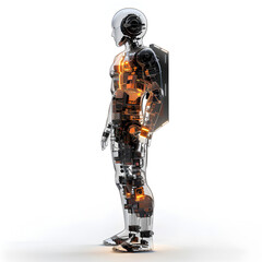 Futuristic 3D Character Revealing IGBT Structures - Technological Innovation Concept