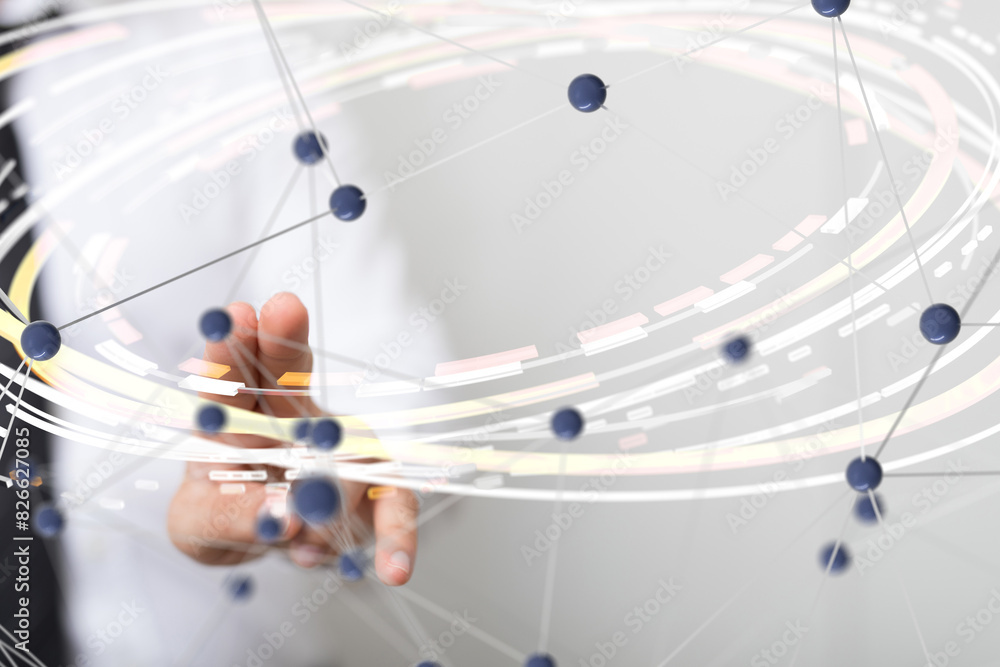 Aufkleber conference digital network and data concept 3d