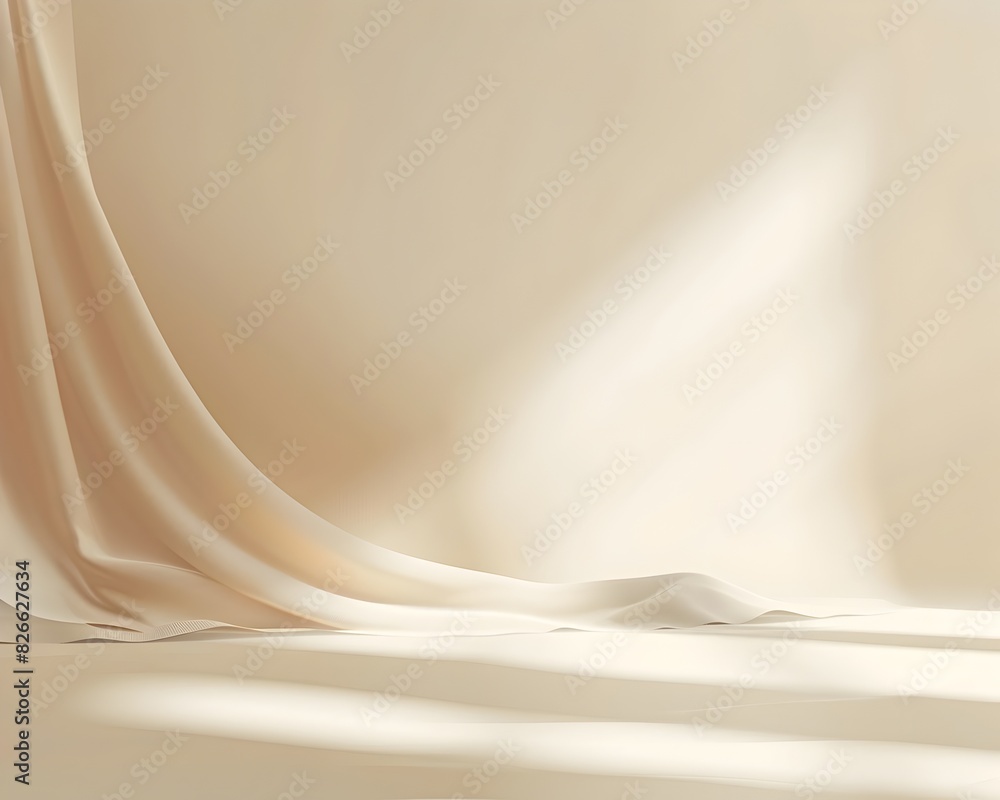 Poster soft elegant beige gradient background for lifestyle product presentation and display