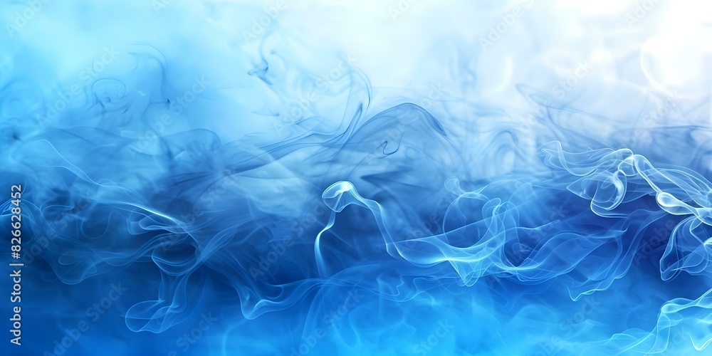 Poster abstract design with blue watercolor splash effect perfect for backgrounds centered copy space selec