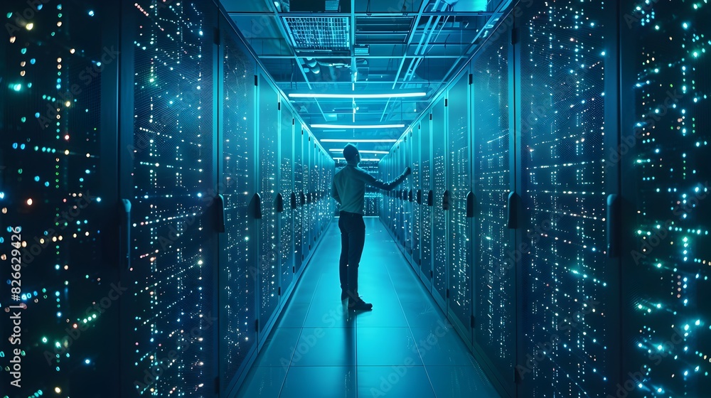 Poster cutting edge data center powering digital connectivity and transformative business strategies