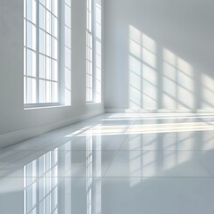 Obraz premium Bright and Spotless White Surface with Captivating Light Reflections for Minimalist Design Backdrop