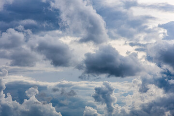 Dramatic clouds before storm - spring sky