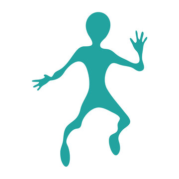 recommend clip art: silhouette of a alien