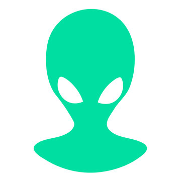 recommend clip art:  A green alien head silhouette