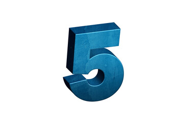 Number Five 3D text in Blue Color And Blue Lines, number 5 Blue color report, progress, transparent, PNG