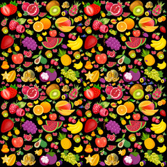 seamless pattern with fruits