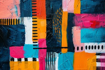 Vibrant beach vibes inspire abstract patterns with bright colors blending harmoniously