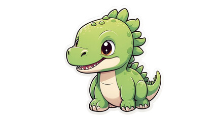 Fototapeta premium png sticker no background depicting a baby dino 