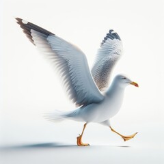 seagull on a white background