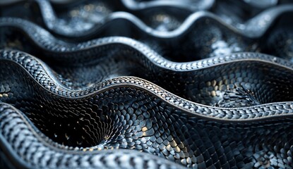Fototapeta premium Serpentine Scales: Abstract Pattern Inspired by Venomous Viper Overlapping Scales