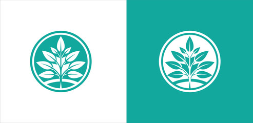 Fototapeta premium Eco leaves logo icon design template elements. Leaves logo concept. Eco green logo