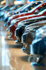 Car showroom. Sale of new and used cars