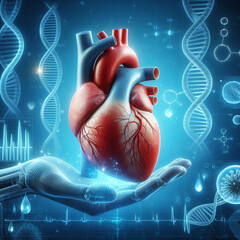 A Photo of Structure of Human Heart Generative AI