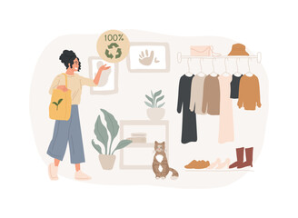 Minimalist lifestyle isolated concept vector illustration.