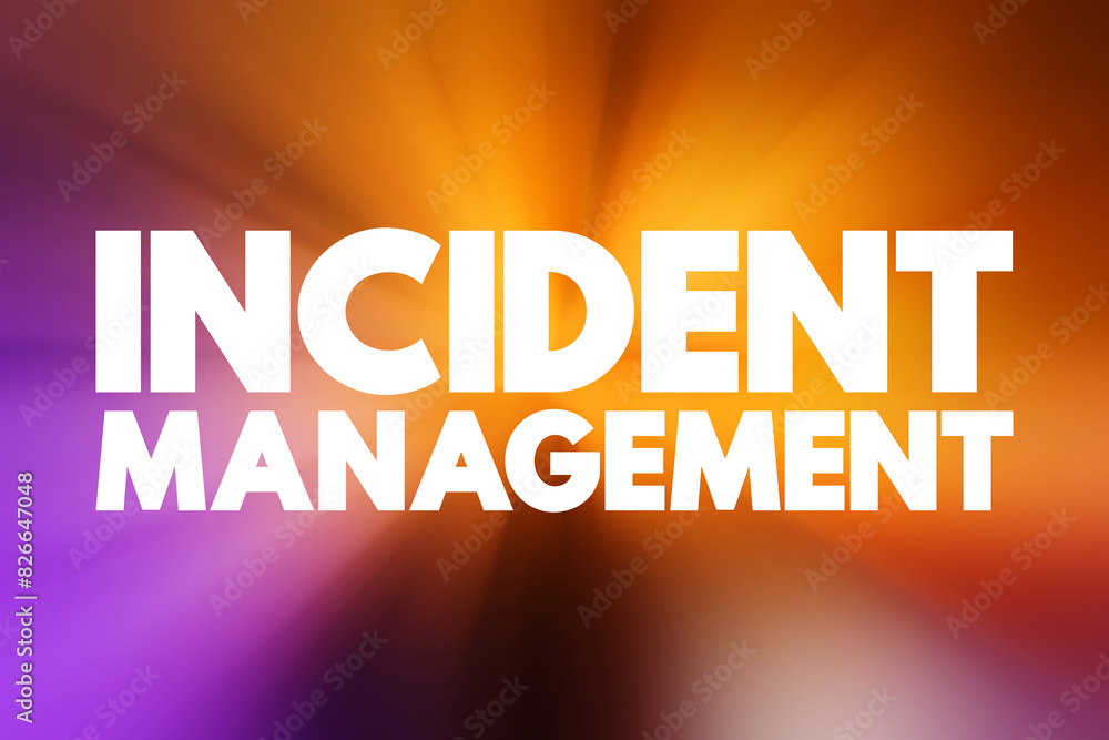 Poster incident management - process used to respond to an unplanned event or service interruption and rest