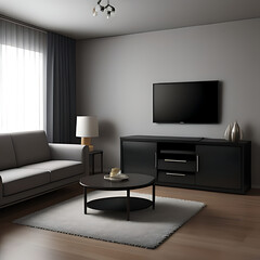 Obraz premium modern interior furniture set in 3d rendering