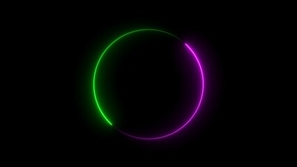 Abstract beautiful blue neon frame circle loading icon background illustration 4k.