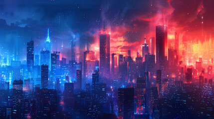 Fototapeta premium cover background inspired by urban and industrial themes, dynamic cityscape, skyline, or industrial settings that capture the energy and vibrancy of urban environments. 