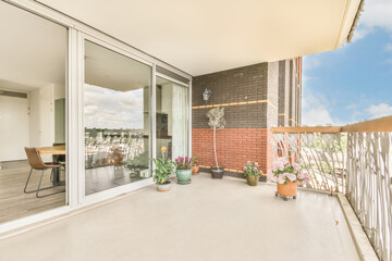 Cozy balcony space with stylish interior design