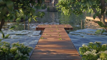 Vacation Floating Dock Perspective