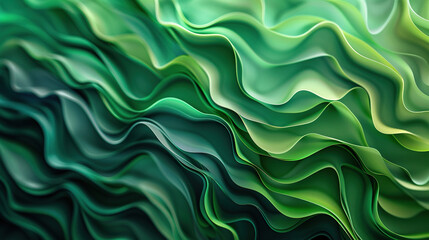 Fototapeta premium Colorful 3d green smoke on a black isolated abstract background. Background from the smoke of vape