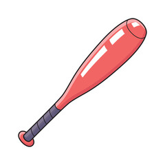 Red baseball bat isolated vector