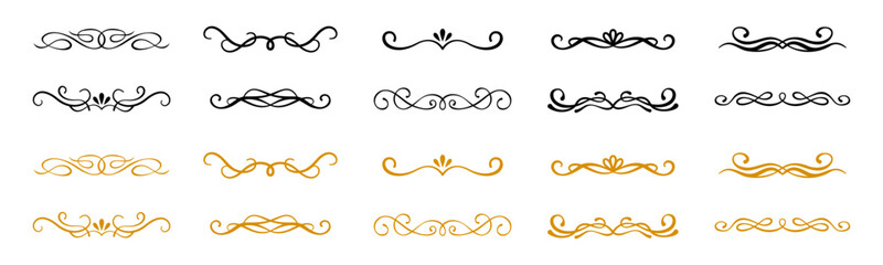 luxury classic royal gold vintage filigree decorative line vector set graphic design art deco illustration premium antique style beauty elegance decoration frame princess crown tiara swirl element	