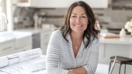 Confident Designer in Modern Kitchen