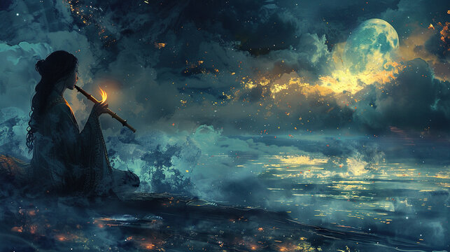 a lady art Hands of a man playing a flute All of our handmade flutes are transverse flutes; this means that they are side blown flutes, played similar to a concert metal flute.