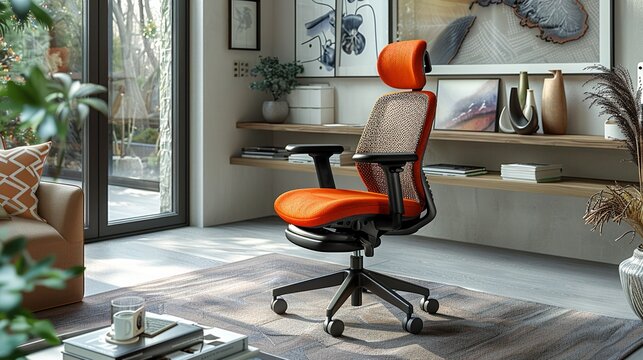 A stylish, modern task chair with a contoured seat and back, designed for maximum comfort and support during long work sessions.